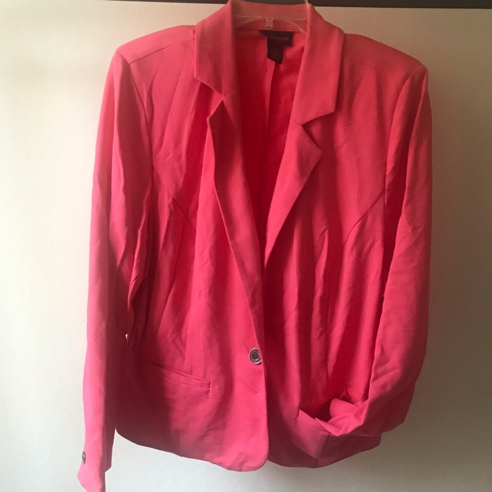 Lane Bryant coral blazer